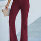 High Waist Flare Leg Jeans with Pockets -