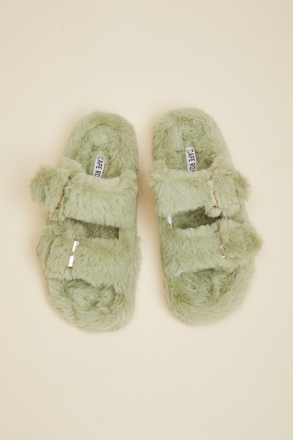 Cape Robbin Soft Steps Buckled Fuzzy Sandals -