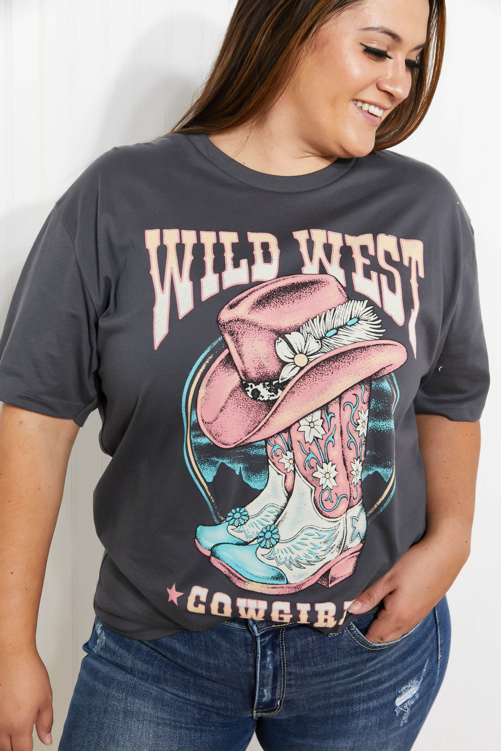 Lotus Fashion Wild West Cowgirls Graphic Tee -