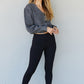 White Birch Speechless Full Size Textured Bubble Sleeve Cardigan -