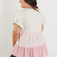 Hailey & Co Weekend Special Color Block Tiered Babydoll Top -