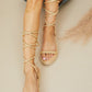 KAYLEEN Learning the Ropes Lace-Up Espadrille Sandals -