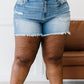 SneakPeek Sloane Faded Raw Hem Shorts -