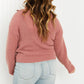 Andree by Unit Central Park Full Size Half-Zip Ribbed Sweater -