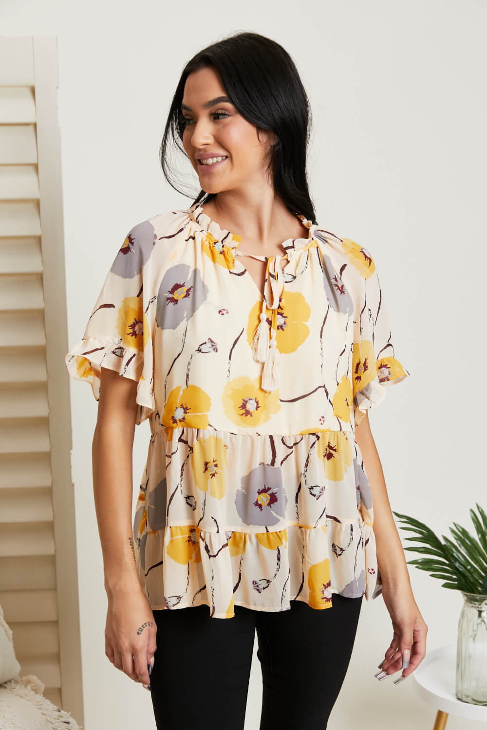 Hailey & Co Beautiful Blooms Floral Top -