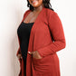 Zenana Full Size Open Front Top with Pockets -