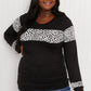 Acting Pro Wild for the Weekend Full Size Leopard Contrast Top -