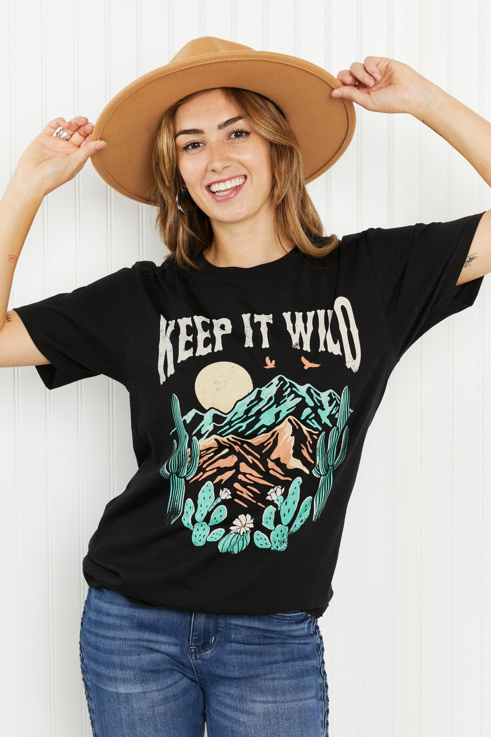 Lotus Fashion Keep It Wild Graphic Tee -