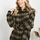HYFVE Plaid Raglan Sleeve Slit Shirt -