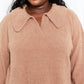 White Birch Stay Cozy Collared Sweater Dress -