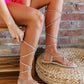 KAYLEEN Darling Diva Strappy Rhinestone Sandals -