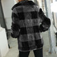 Plaid Zip Up Collared Plush Jacket -
