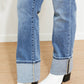 Judy Blue Lennon Full Size Wide Cuff Straight Leg Jeans -