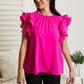 Glam Sweet Pea Ruffle Sleeve Top -