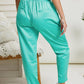 Glam A Little Bit of Luxe Satin Drawstring Pants in Mint -