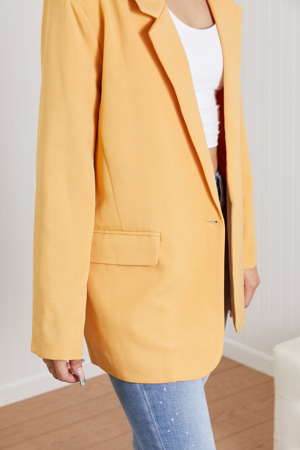 Trend Notes Self Made Blazer in Tangerine -