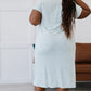 P & Rose Plot Twist T-Shirt Dress with Pockets in Mint -