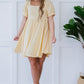 Davi & Dani All About Eyelet Dress in Baby Yellow -