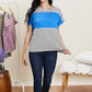 Sew In Love Ideal Date Color Block Striped Tee in Blue -