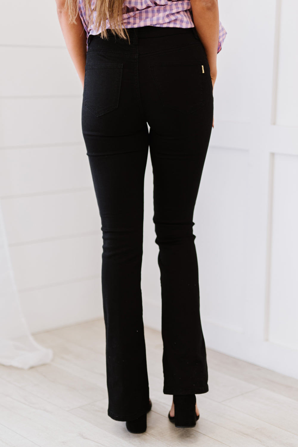 Vibrant Danielle High-Waist Slit Bootcut Jeans -