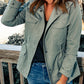 Drawstring Waist Pocketed Jacket -