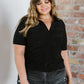 White Birch I'm All Yours Ruched V-Neck Top -