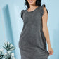 Sew In Love Cascade Springs Acid Wash Dress in Black -