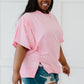 Sew In Love Sippin' Lemonade French Terry Top in Pink -
