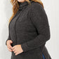 Zenana Full Size Brushed Funnel Neck Sweater -