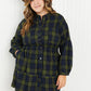 Davi & Dani Make an Entrance Full Size Button Front Shirt Dress -