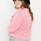 Andree by Unit Dripping in Pearls Full Size Embellished Denim Jacket -