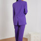 GeeGee Wall Street Bra, Blazer, and Pants Set in Purple -