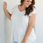 Sew In Love Illuminate the Way Striped Tee in Heather Grey -