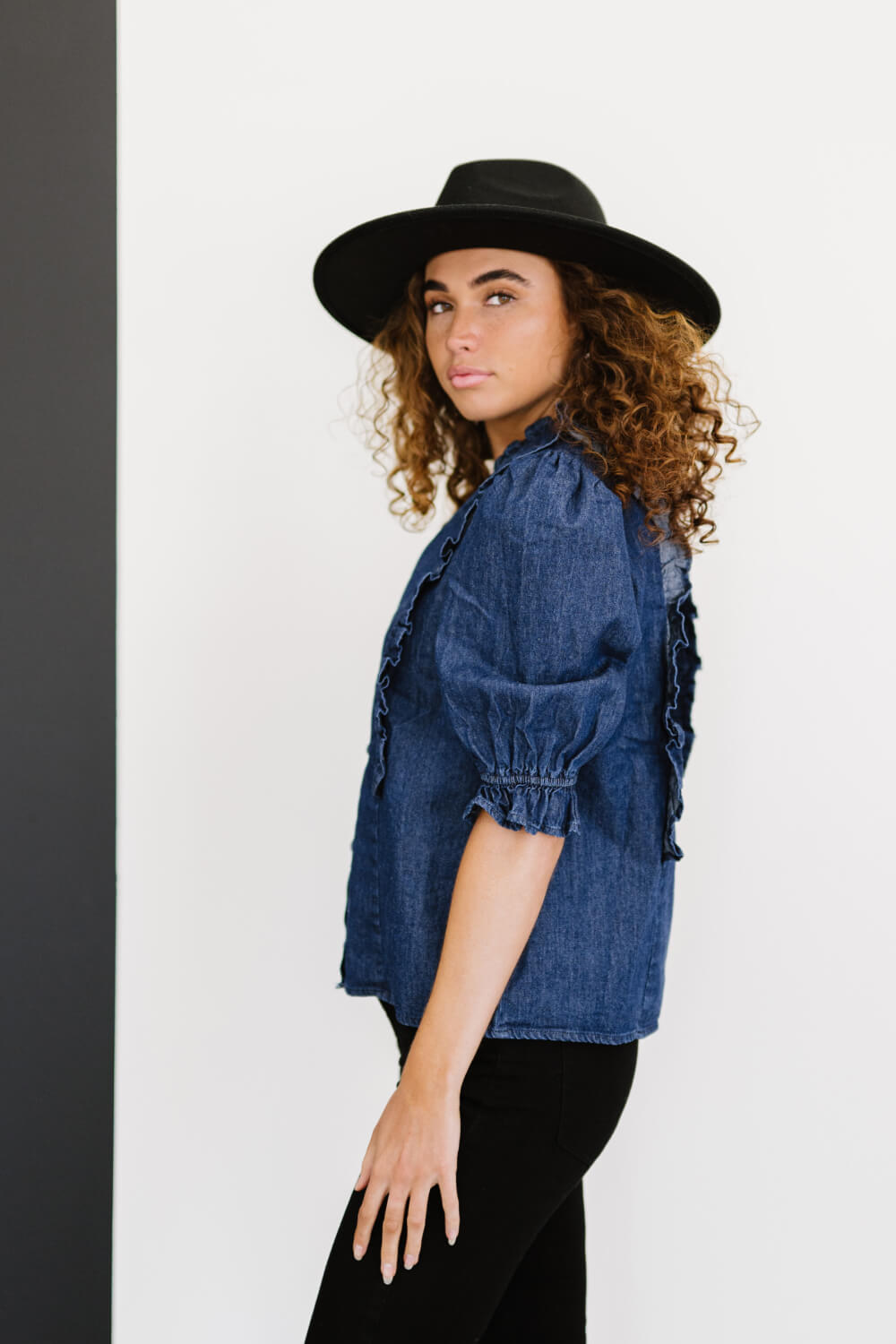 Sweet Generis Be True Denim Top -