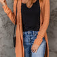 Ribbed Open Front Cardigan -