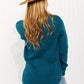 Zenana Autumn is Calling Full Size Waffle Knit Sweater in Teal -
