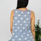 e. Luna Star Spangled Printed Sequin Pocket Tank -