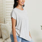 Sew In Love Spoonful of Sugar Striped Color Block Tee in Grey -