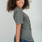 Lotus Fashion Wild West Card Graphic Tee in Stone Grey -