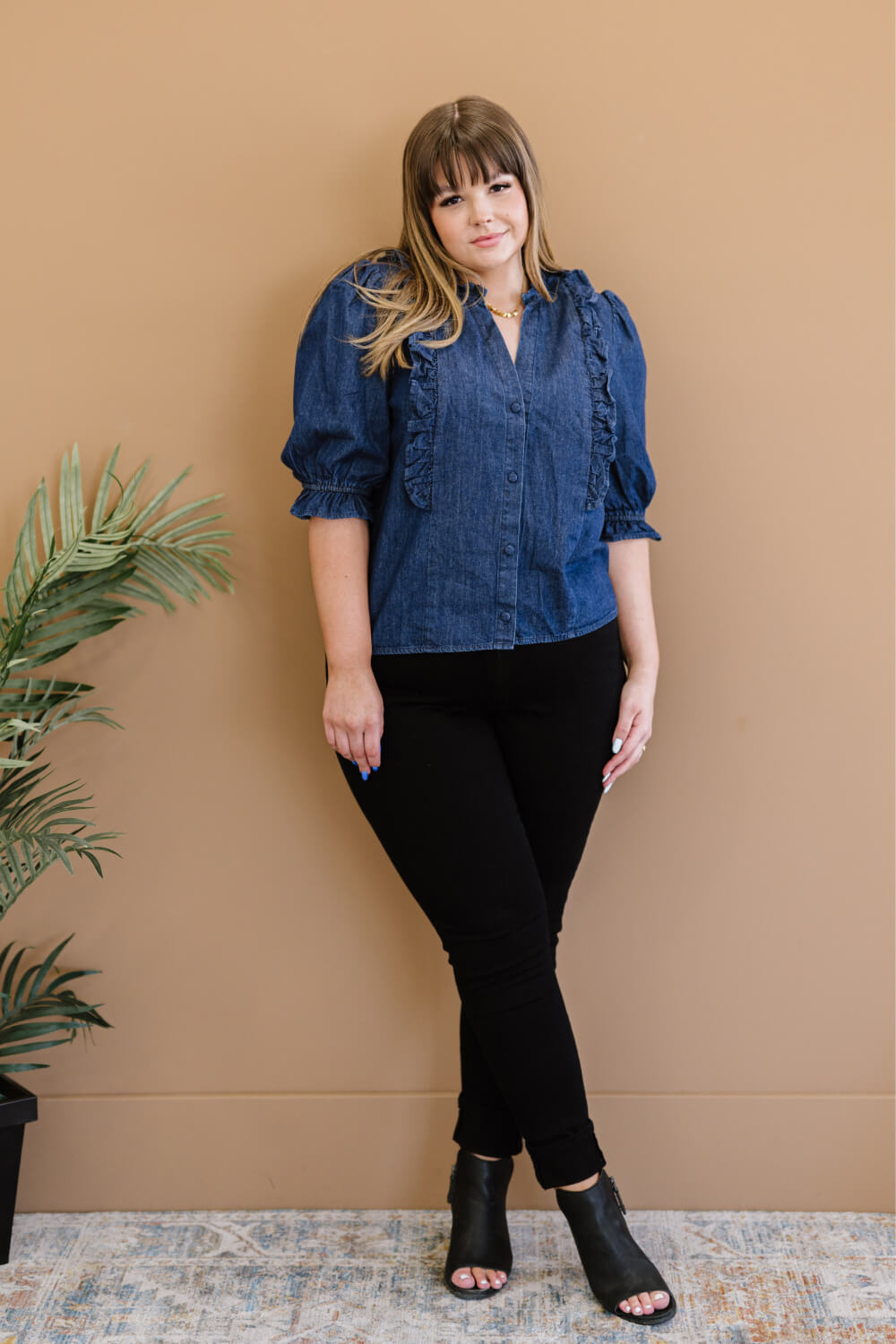 Sweet Generis Be True Denim Top -