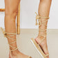 KAYLEEN Learning the Ropes Lace-Up Espadrille Sandals -