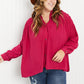 Andree by Unit Delectable Taste Full Size Ruched Detail Button-Down Shirt -