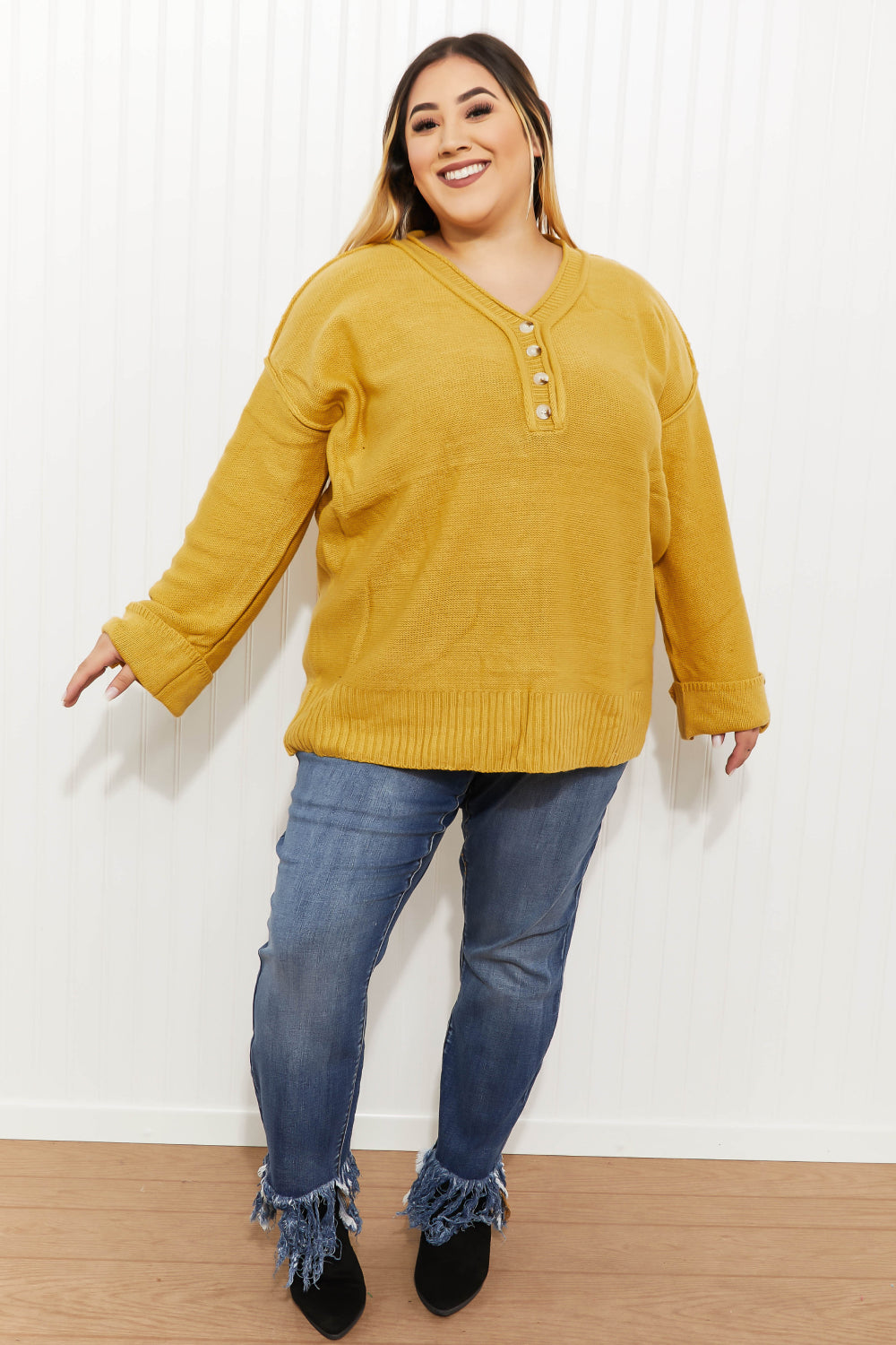 Jodifl Golden Hour Henley Sweater -