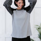 Doe & Rae Small Town Waffle Knit Baseball Tee -
