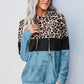 Leopard Color Block Hoodie -