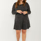 White Birch Photo Op Full Size Metallic Dress with Built-In Shorts -