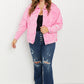 Andree by Unit Starstruck Full Size Sequin Star Patch Denim Jacket -