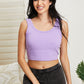 White Birch Take Me With Longline Bralette with Removable Pads in Grape -