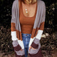 Colorblock V-Neck Pocket Cardigan -