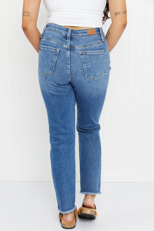 Judy Blue Cora Howdy Embroidery Boyfriend Jeans -